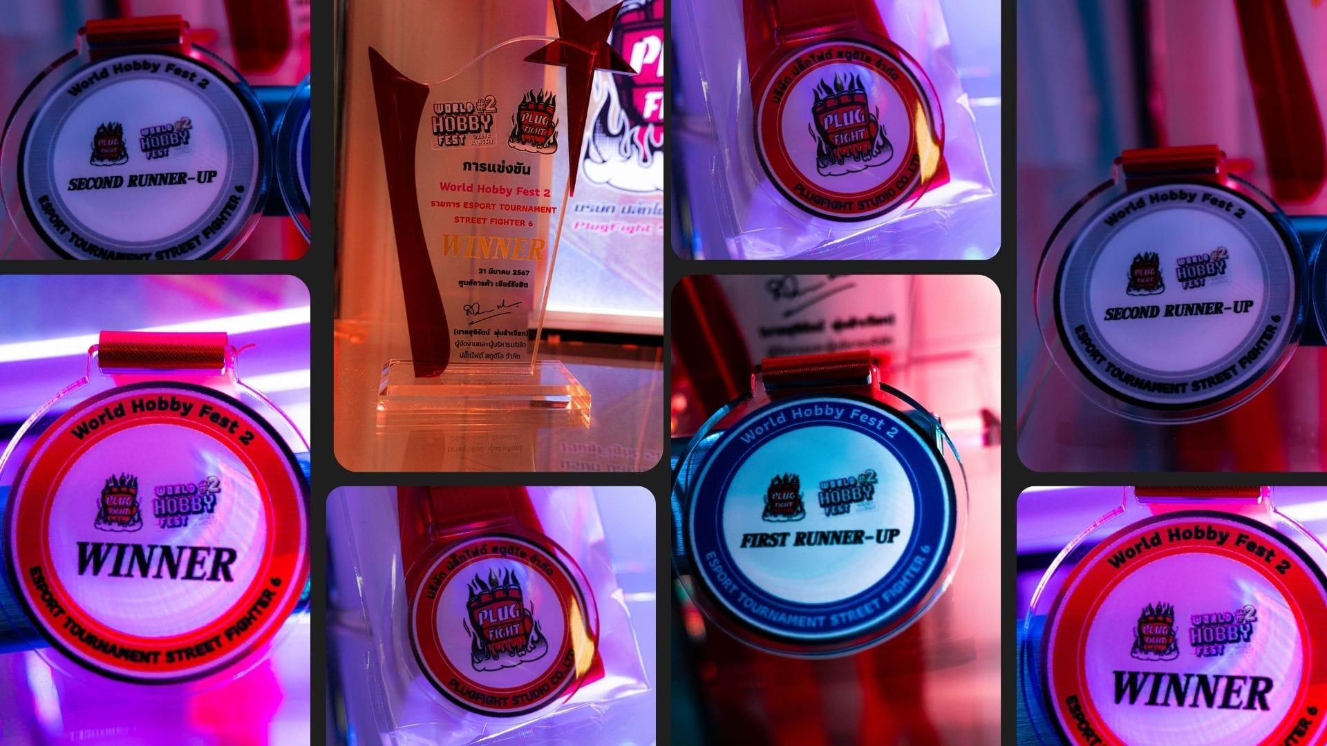 โล่และเหรียญรางวัลของงาน "World Hobby Fest 2"